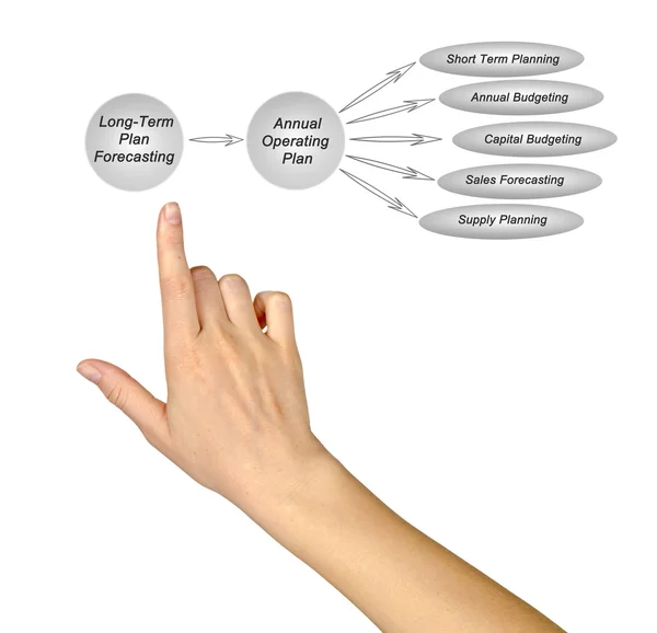 Diagram över långsiktig Plan — Stockfoto